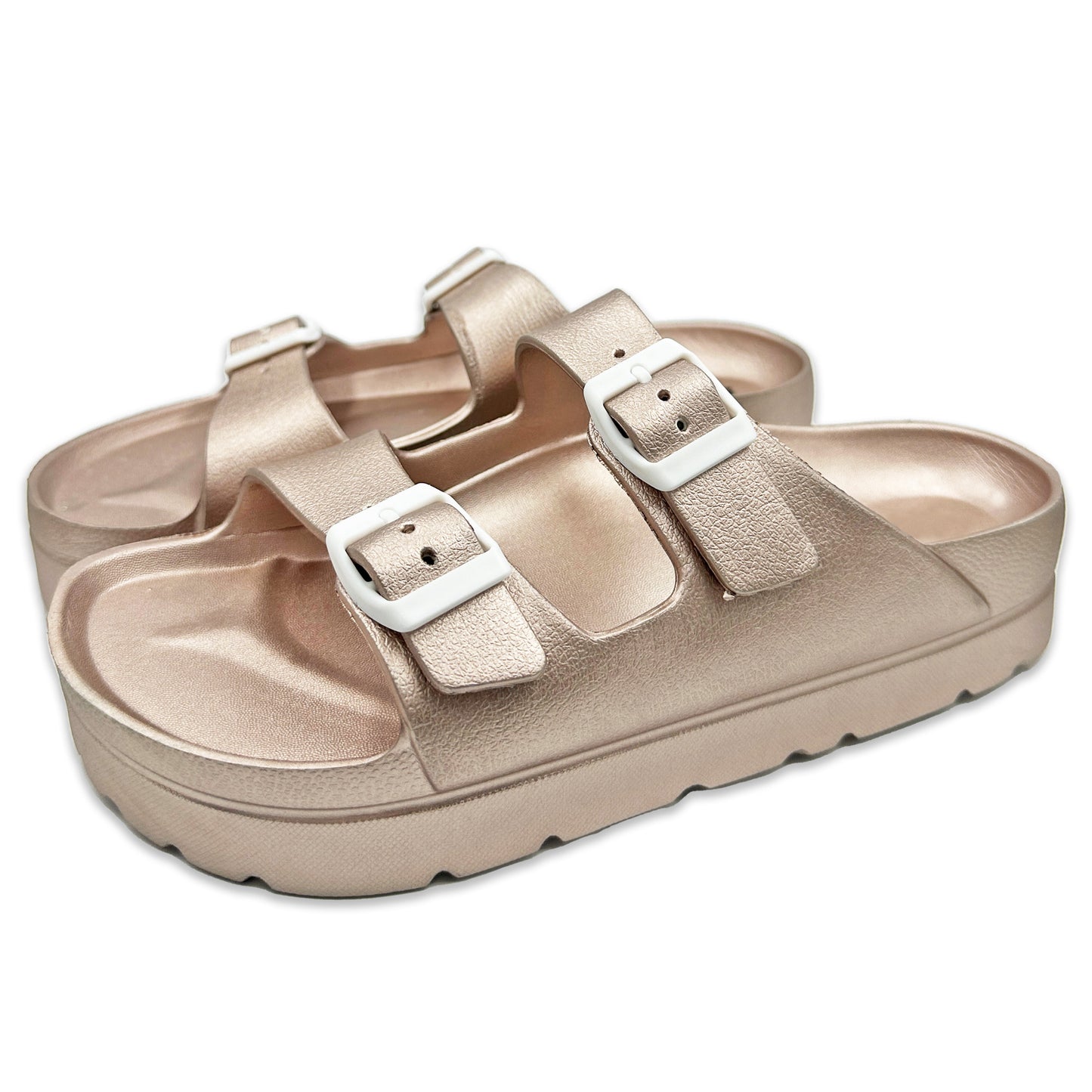 Buddy Platform Double Buckle Sandals