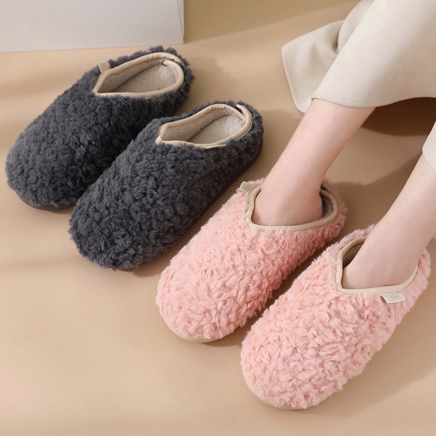 Sheep Faux Fur Slippers