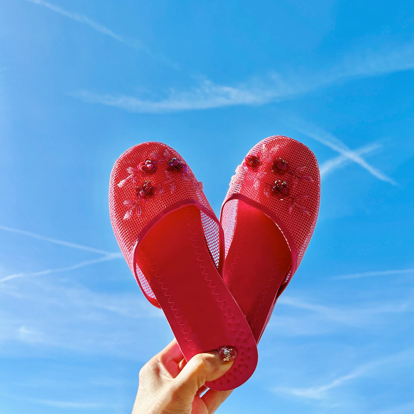 Slip On Mesh Chinese Sandals