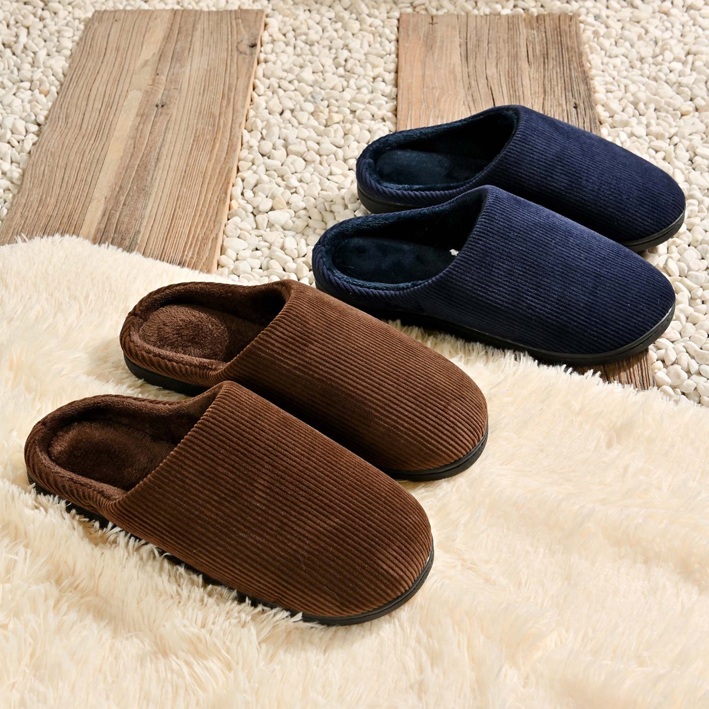 Andro Memory Foam Corduroy Slippers