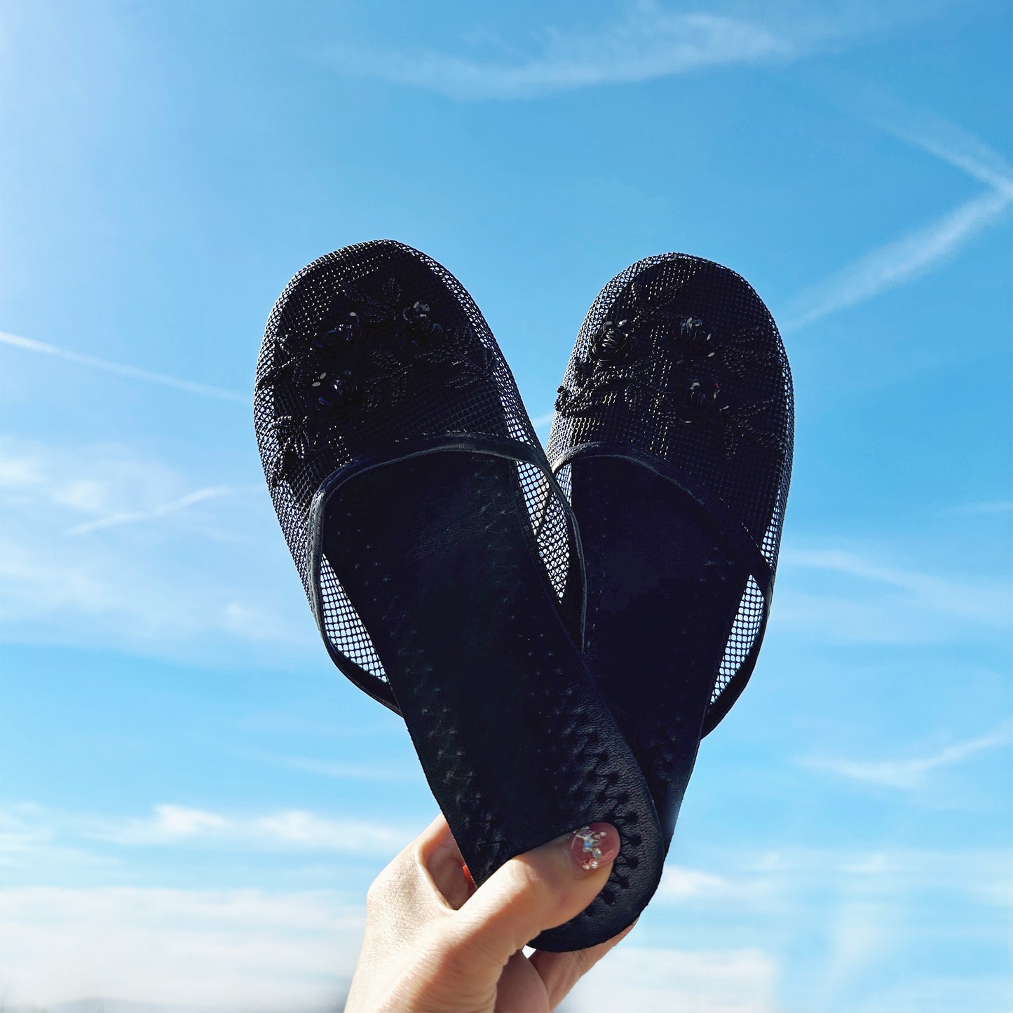 Slip On Mesh Chinese Sandals