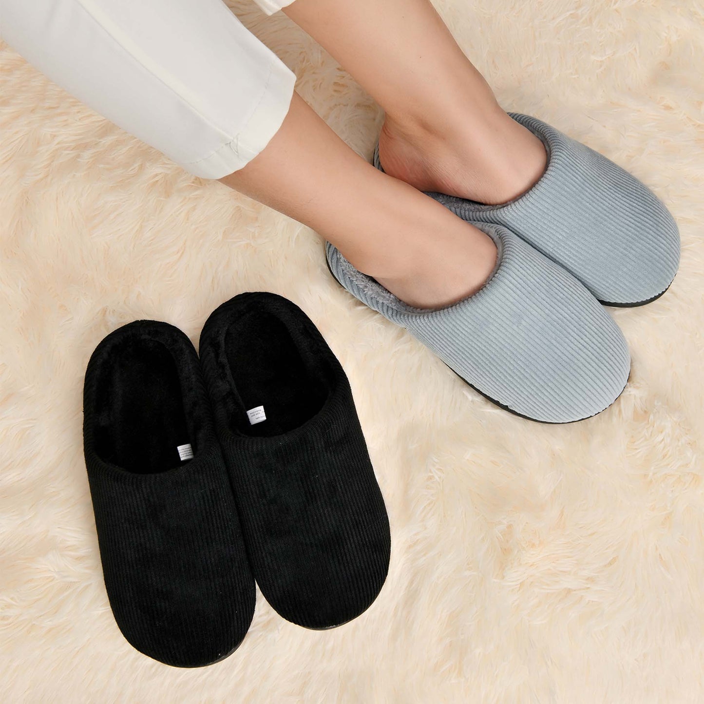 Andro Memory Foam Corduroy Slippers