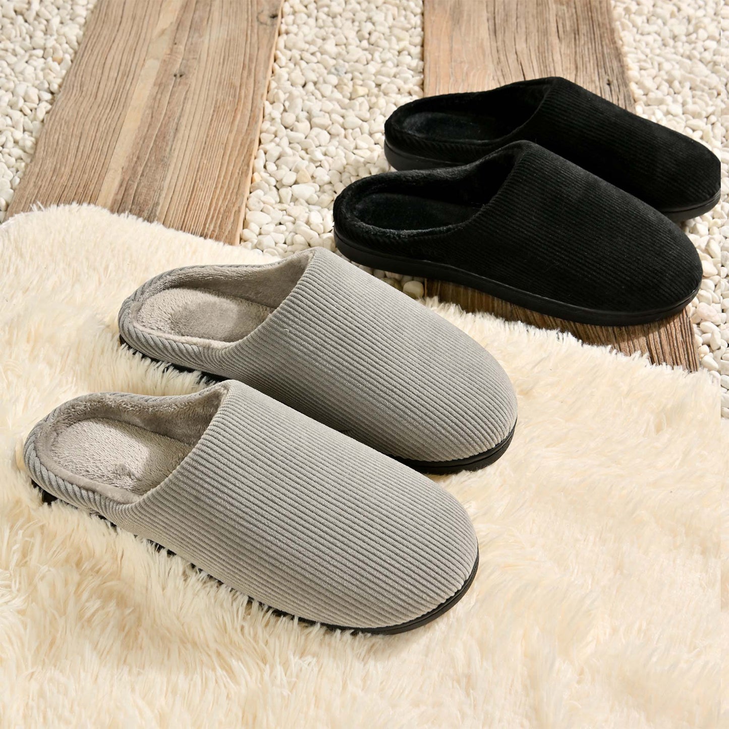 Andro Memory Foam Corduroy Slippers