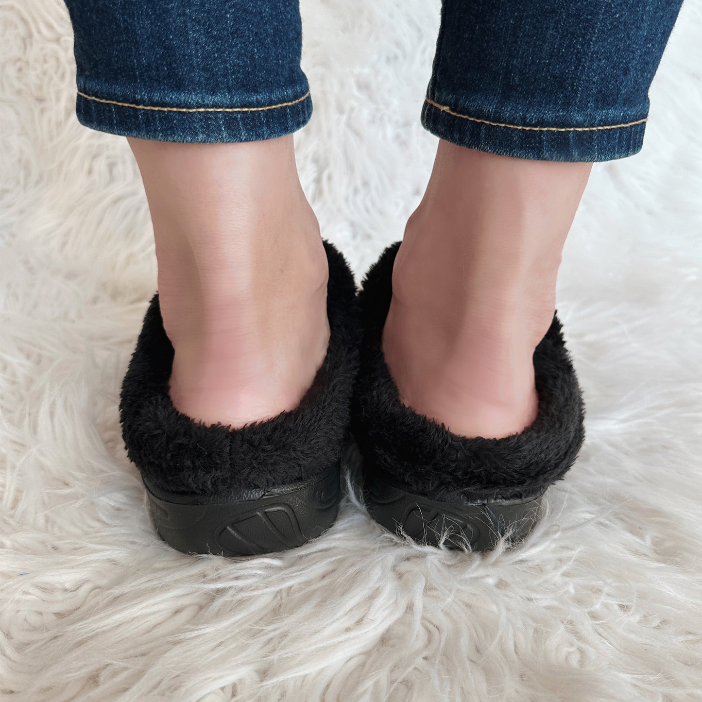 Snow Fur Lined Garden Clogs