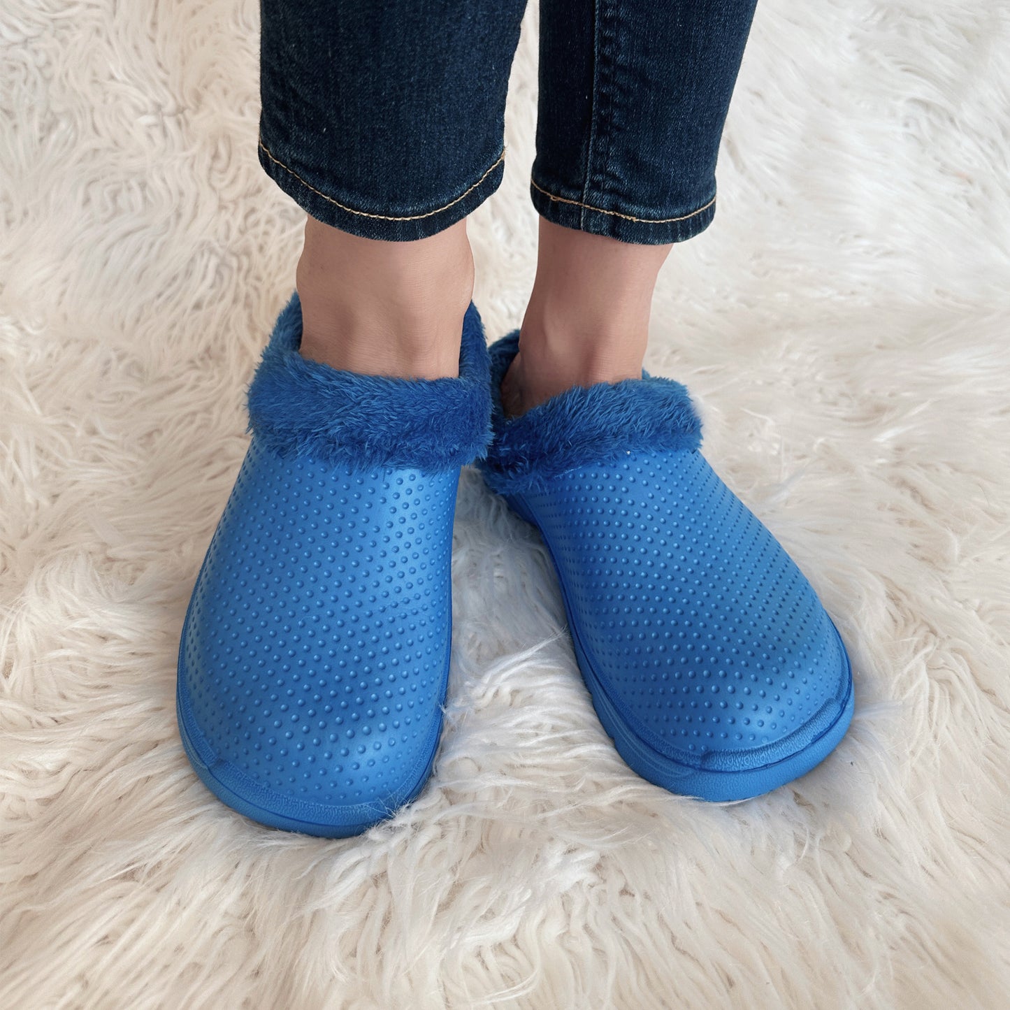 Snow Fur Lined Garden Clogs