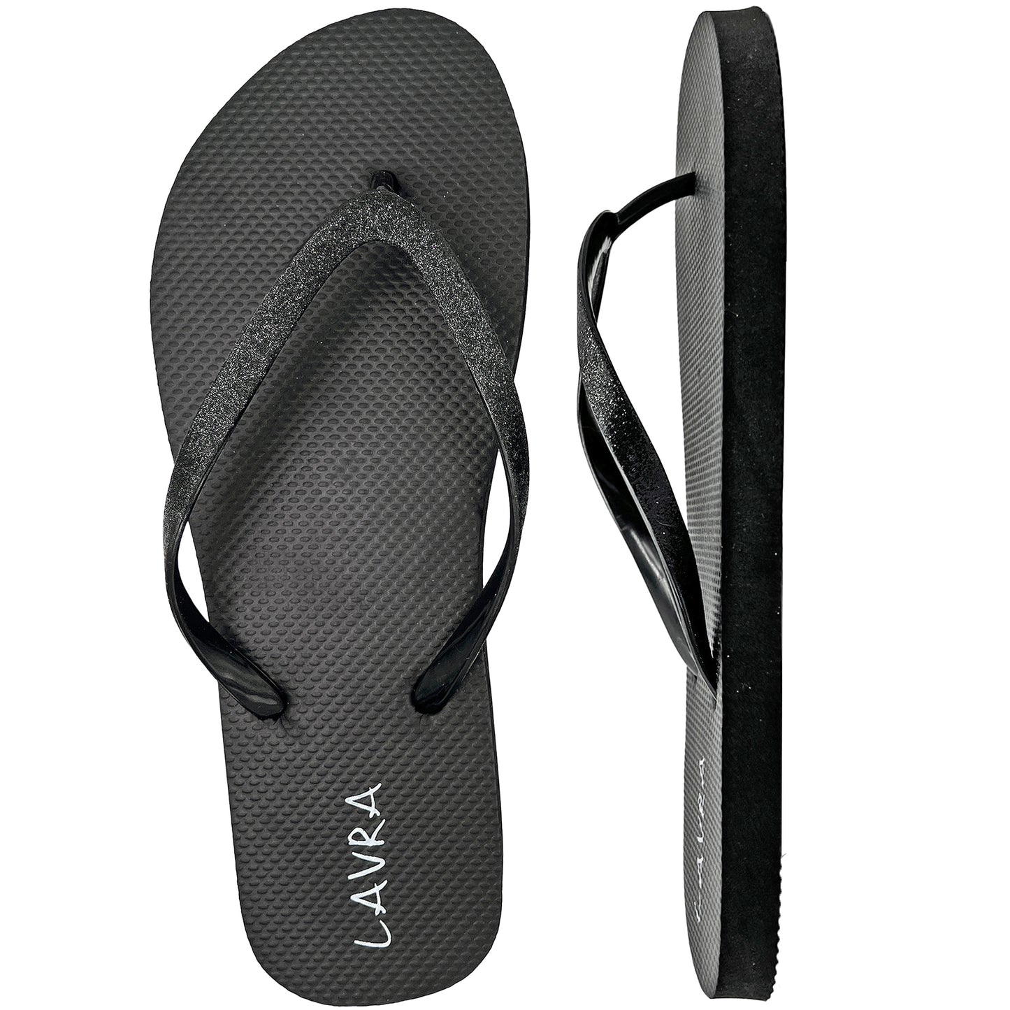 Dime Piece Glitter Flip Flops