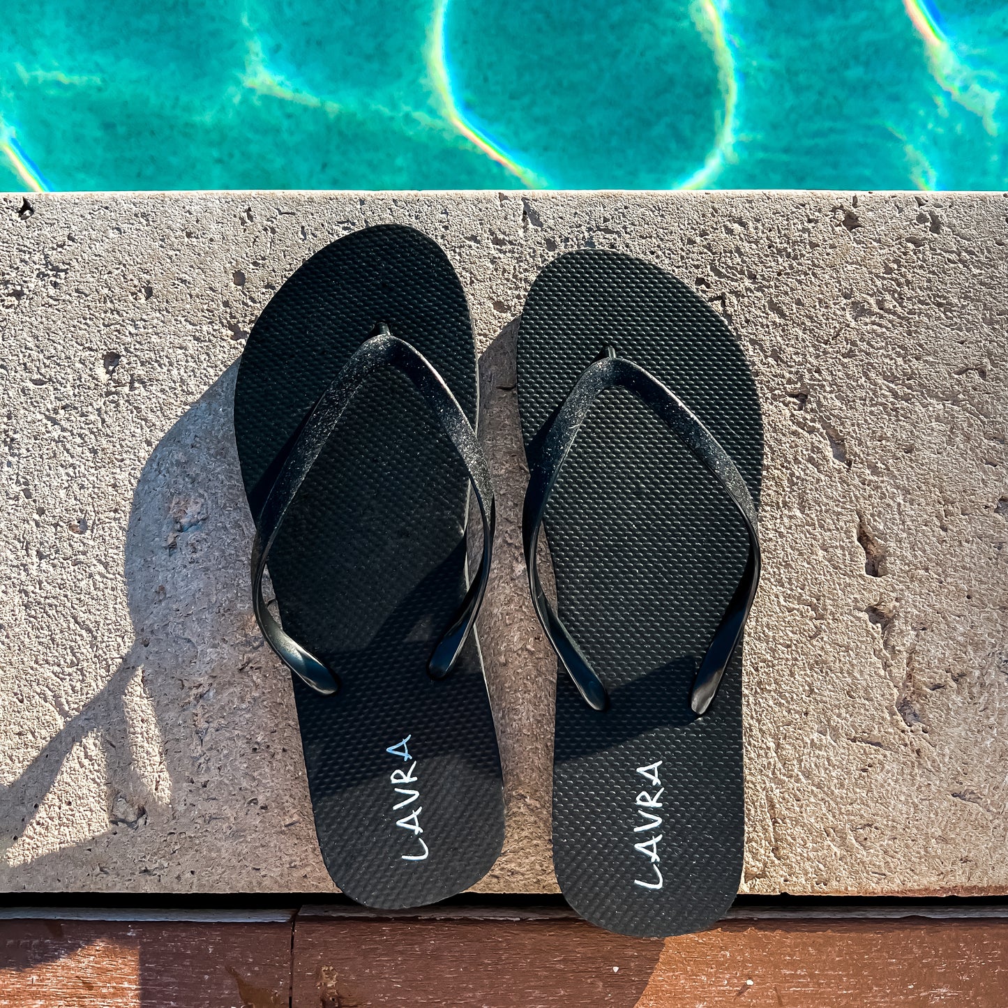 Dime Piece Glitter Flip Flops