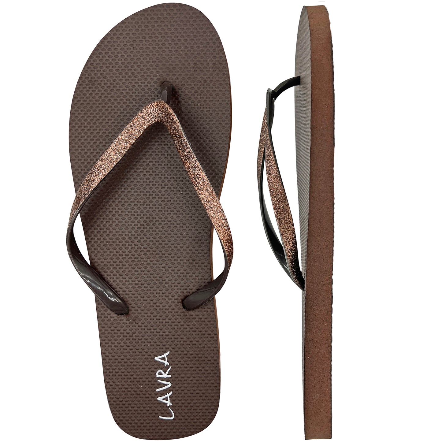 Dime Piece Glitter Flip Flops