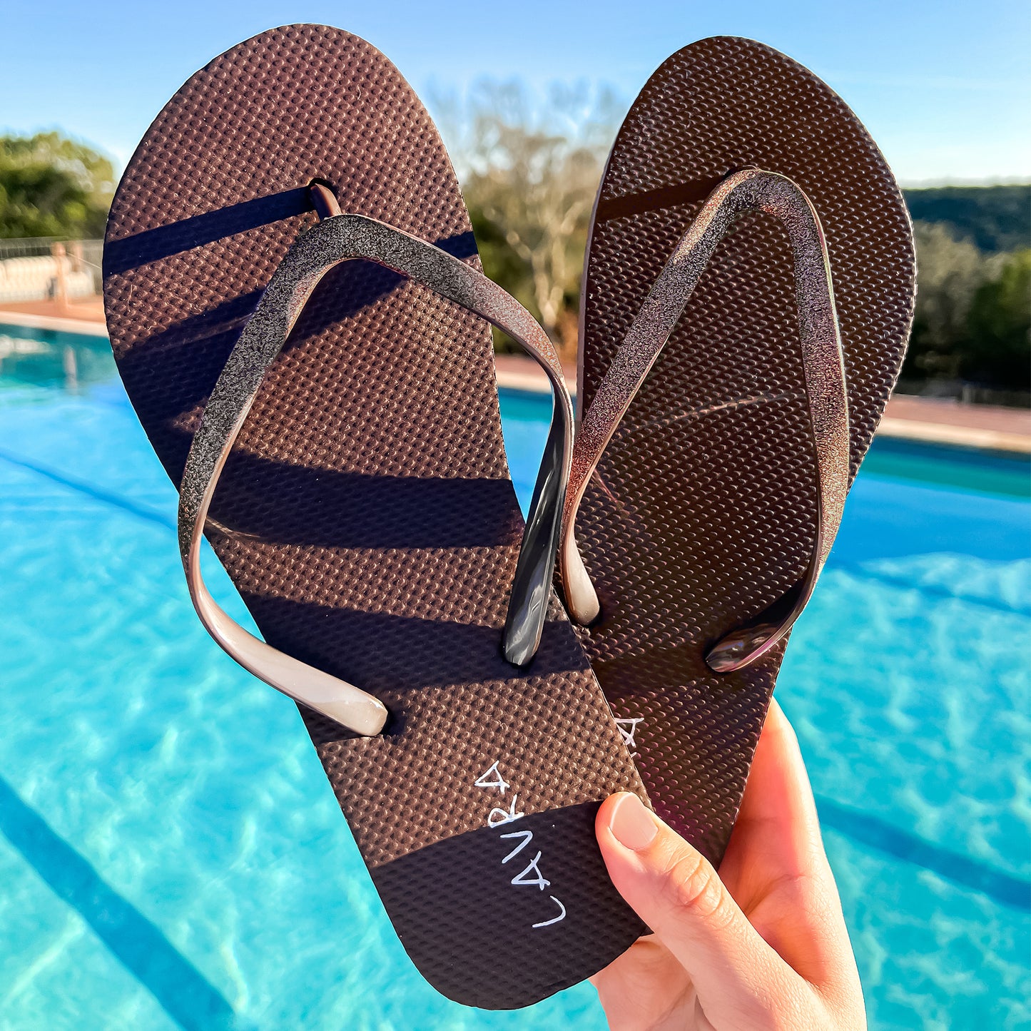 Dime Piece Glitter Flip Flops