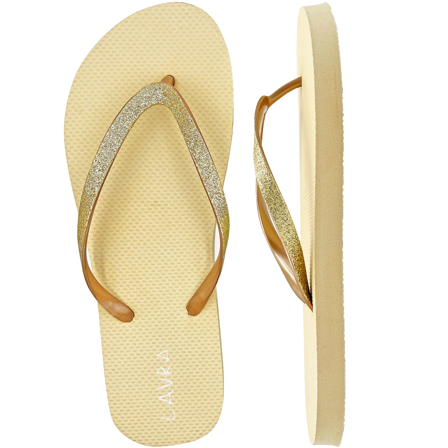 Dime Piece Glitter Flip Flops