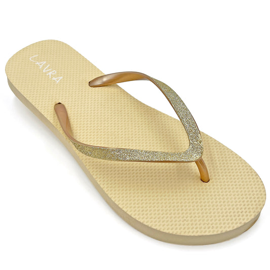 Dime Piece Glitter Flip Flops