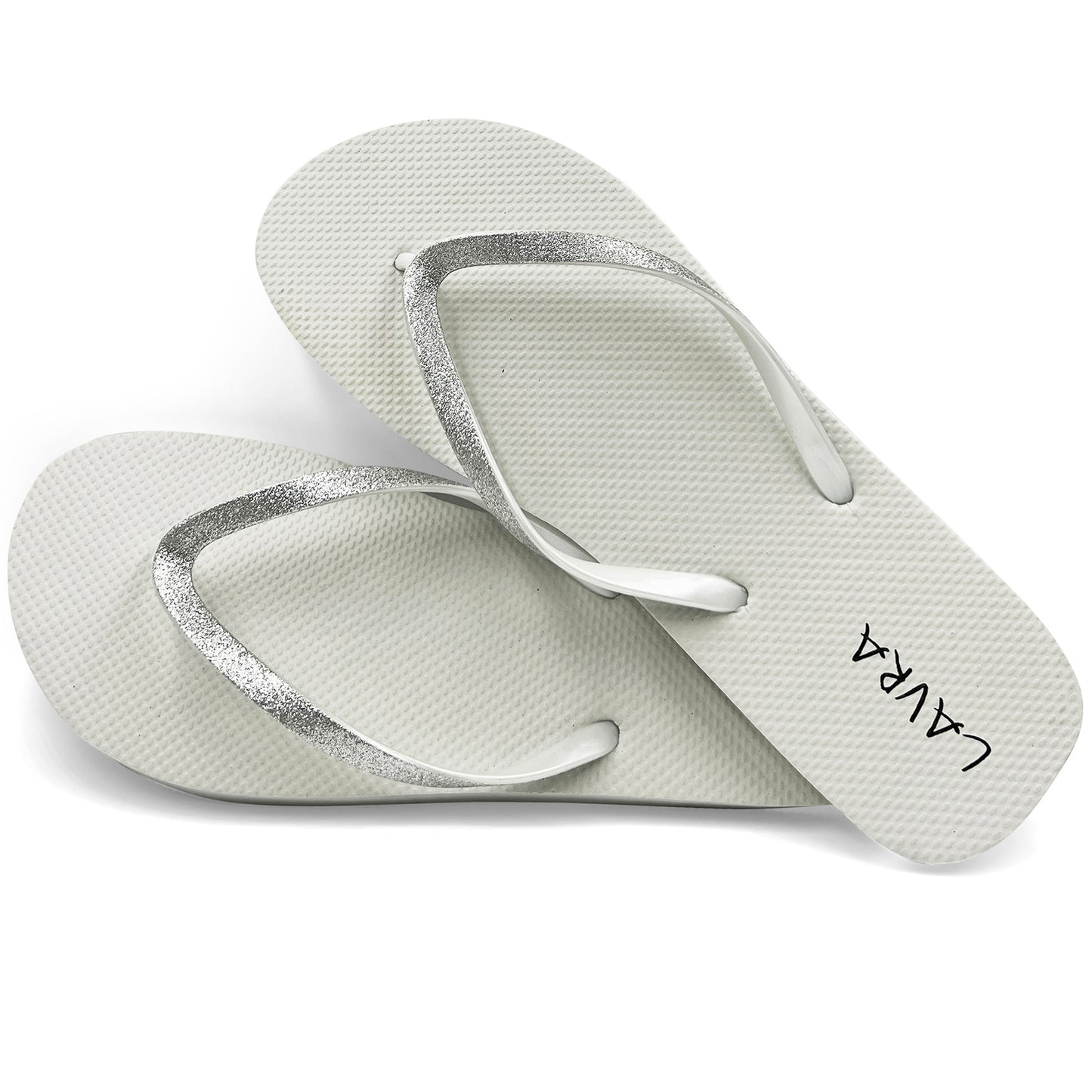 Dime Piece Glitter Flip Flops