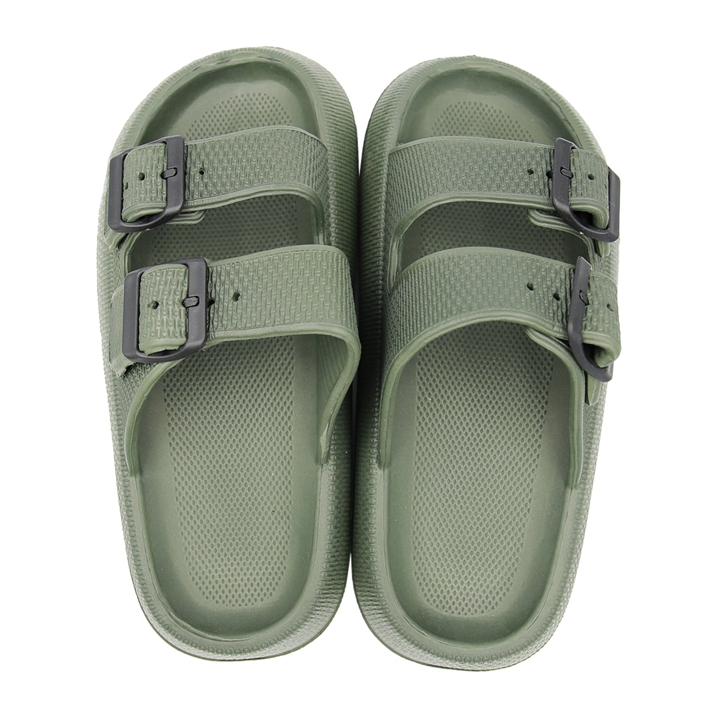 Tiffany Double Buckle Cloud Slides