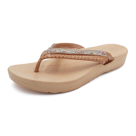 Charm Rhinestone Flip Flops