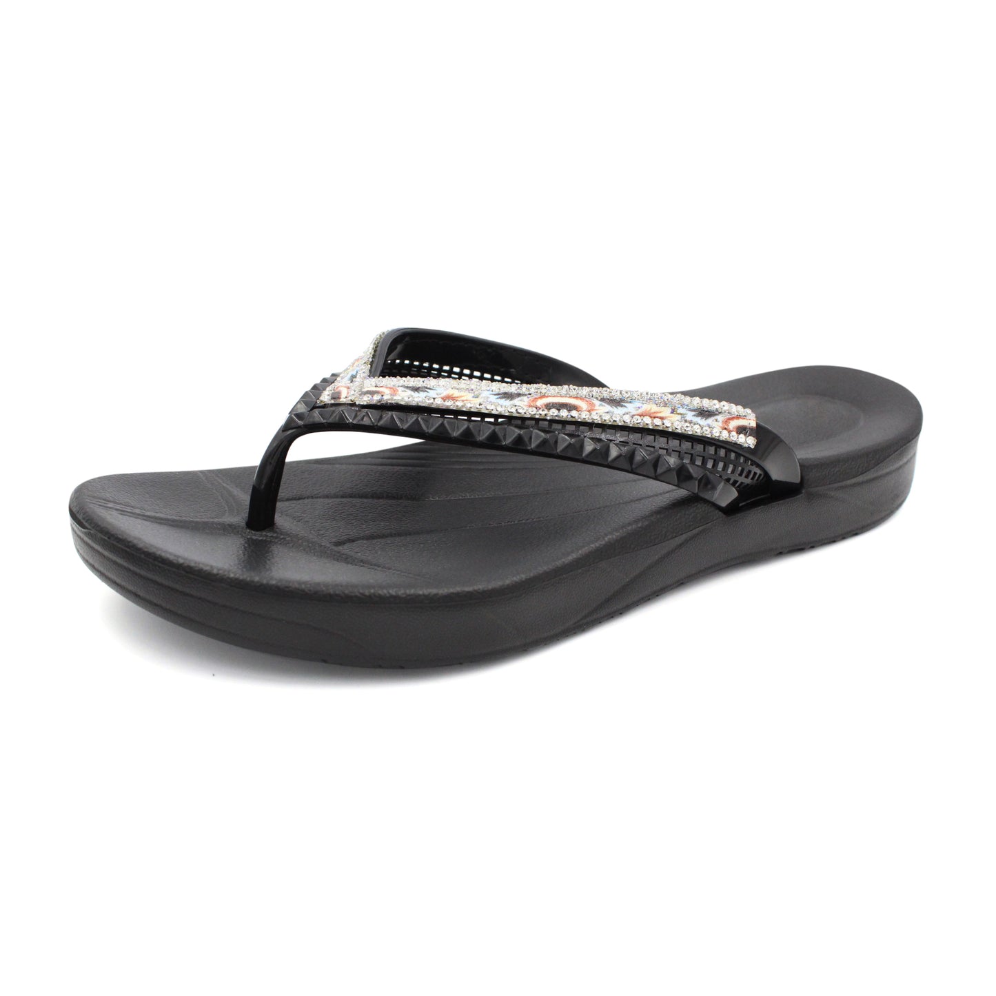 Charm Rhinestone Flip Flops