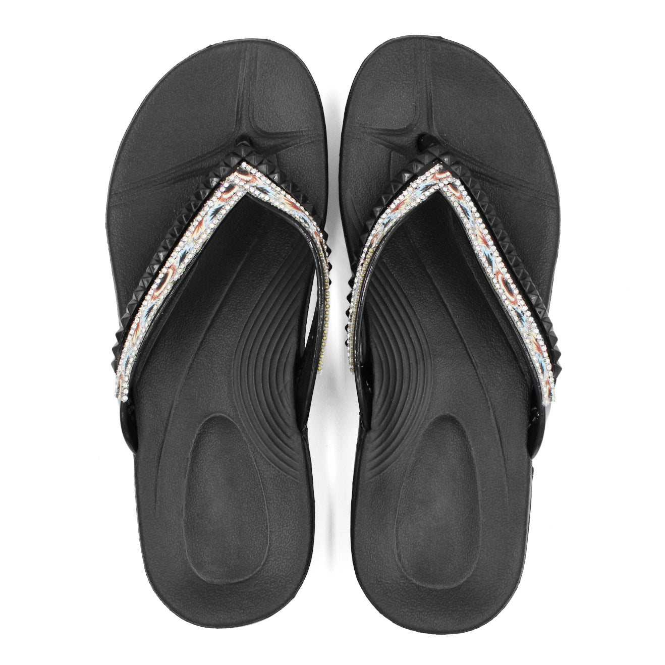 Charm Rhinestone Flip Flops