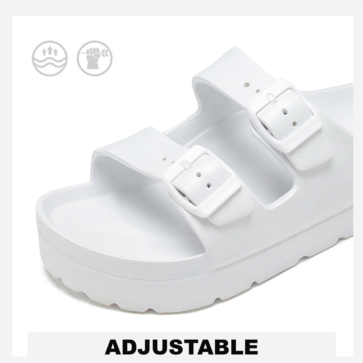 Buddy Platform Double Buckle Sandals