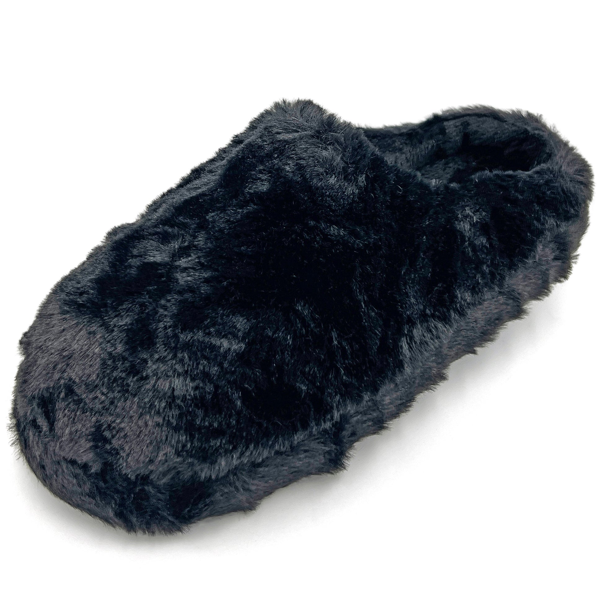 Fuzzy Slippers - Black